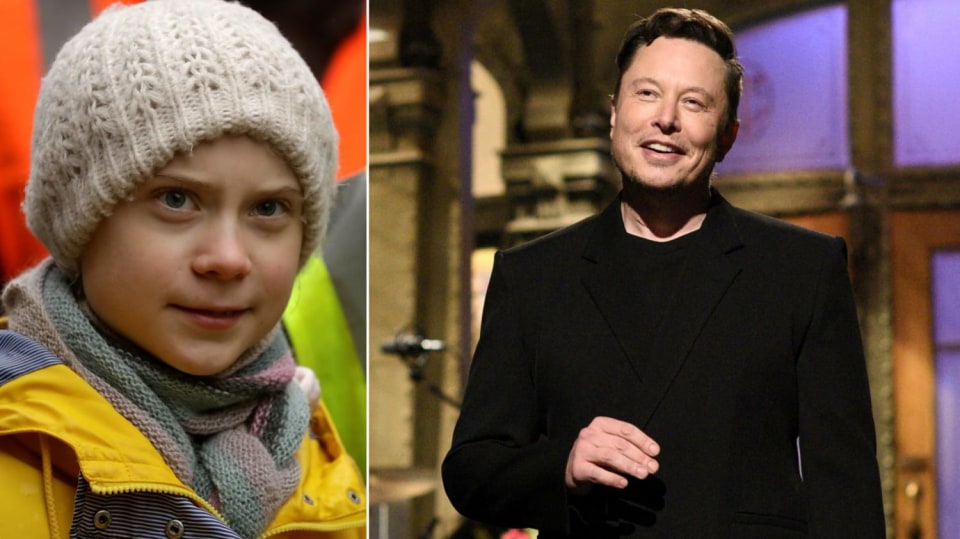 Greta Thunbergová a Elon Musk